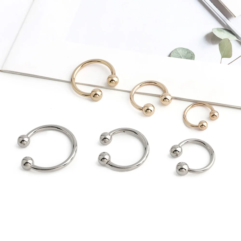 10/30/60PCS Detachable D-Buckle Metal Opening D Ring For Shoulder Bag Belt Strap Swimwear Decor Hat Horseshoe Hook Accessories