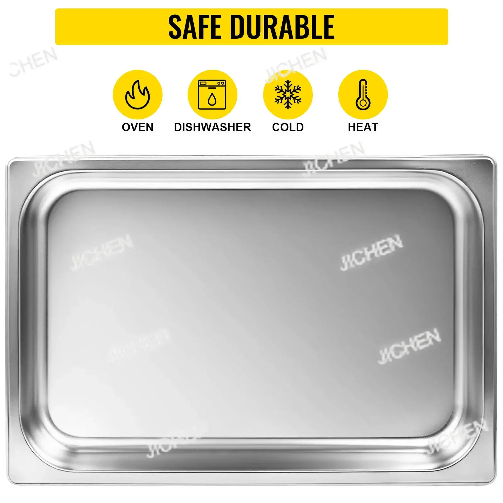 ถาดอุ่นอาหารบุฟเฟ่ต์ JC JC ขนาด 8.5 ลิตร-20 ลิตร ถาด Gastronorm ถาดนึ่ง ถาดสแตนเลส สำหรับงานปาร์ตี้ บาร์บีคิว อบ
