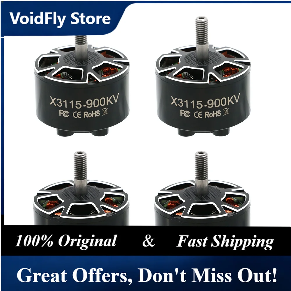 VoidFly 4pcs UAngel X3115 3115 900KV 1050KV 1200KV 6S Brushless Motor for FPV Freestyle 9inch 10inch Long Range Cinelifter RC Dr
