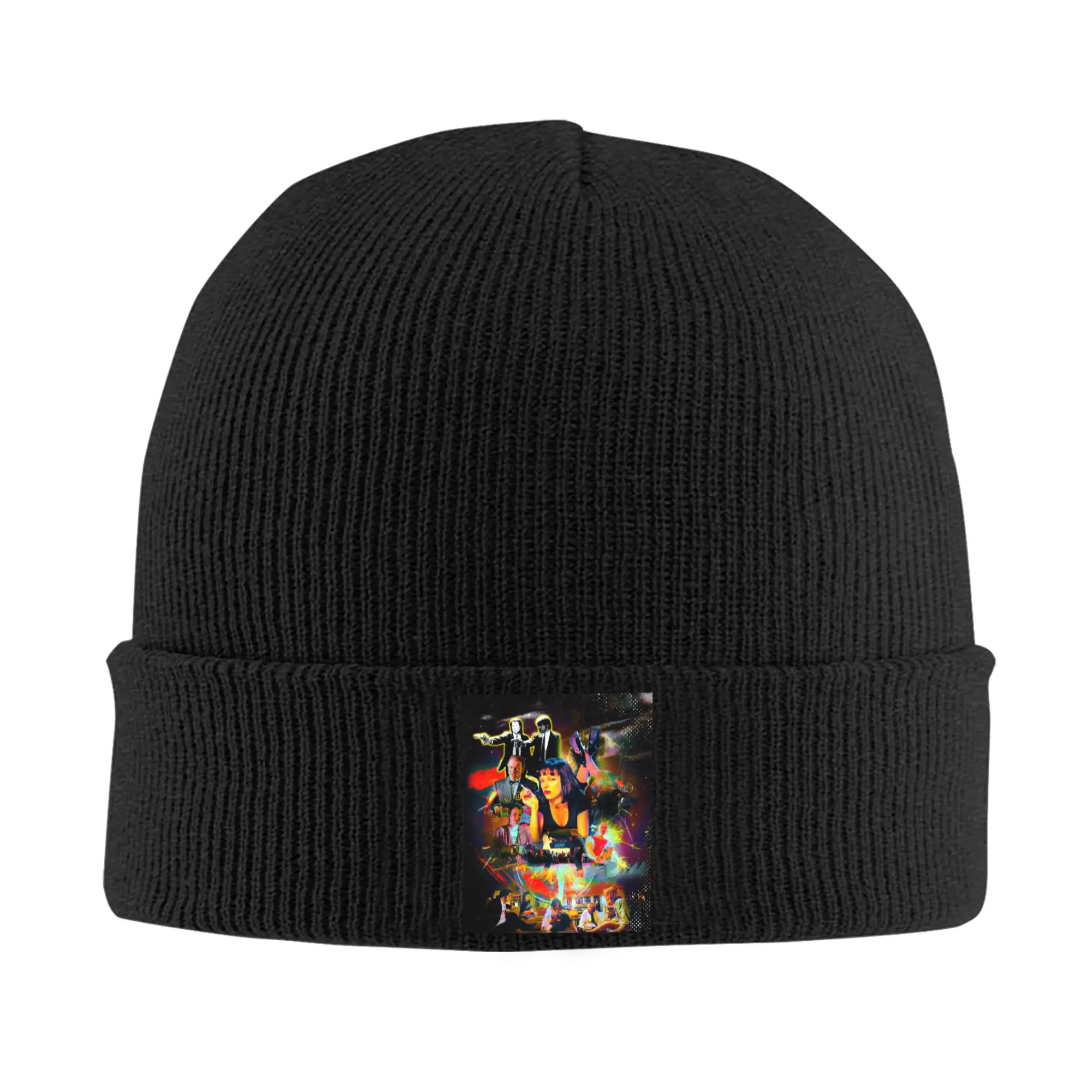Timeless Classic Comic P-Pulps F-Fictions Bonnet Hats  Fashion Knit Hat For Women Men Autumn Winter Warm  Skullies Beanies Caps