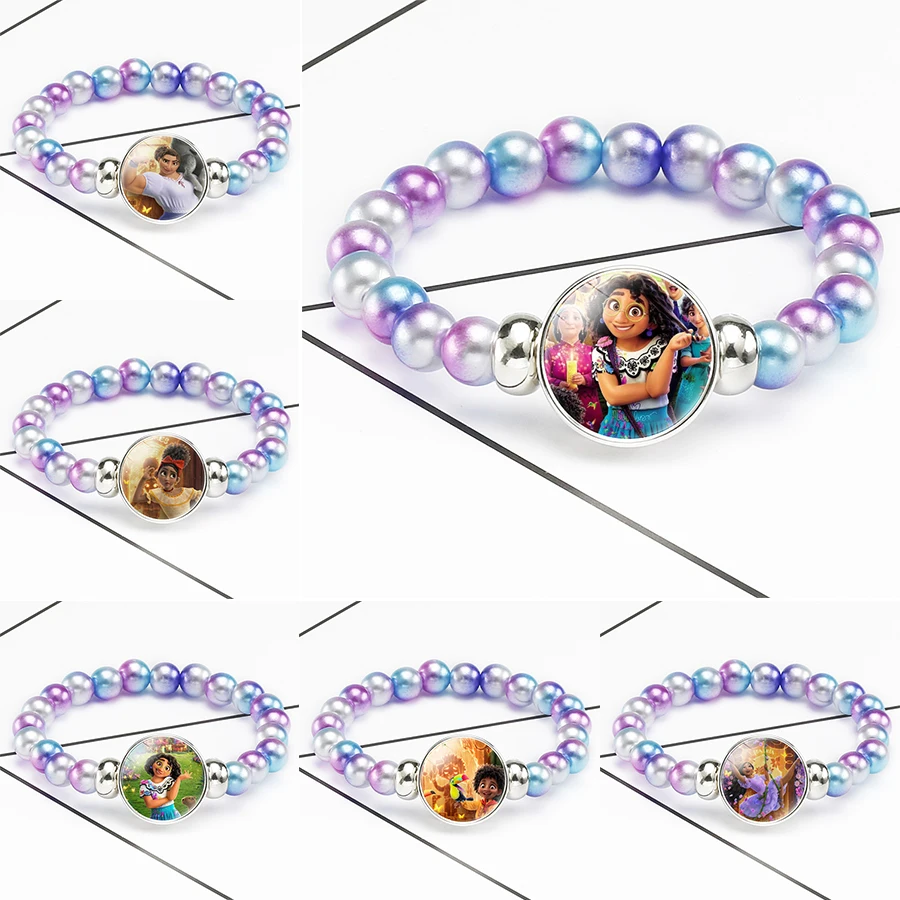 Pulsera de Encanto para niños, brazalete de cuentas de semillas coloridas de Luisa Mirabel, joyería de cúpula de cristal, regalos