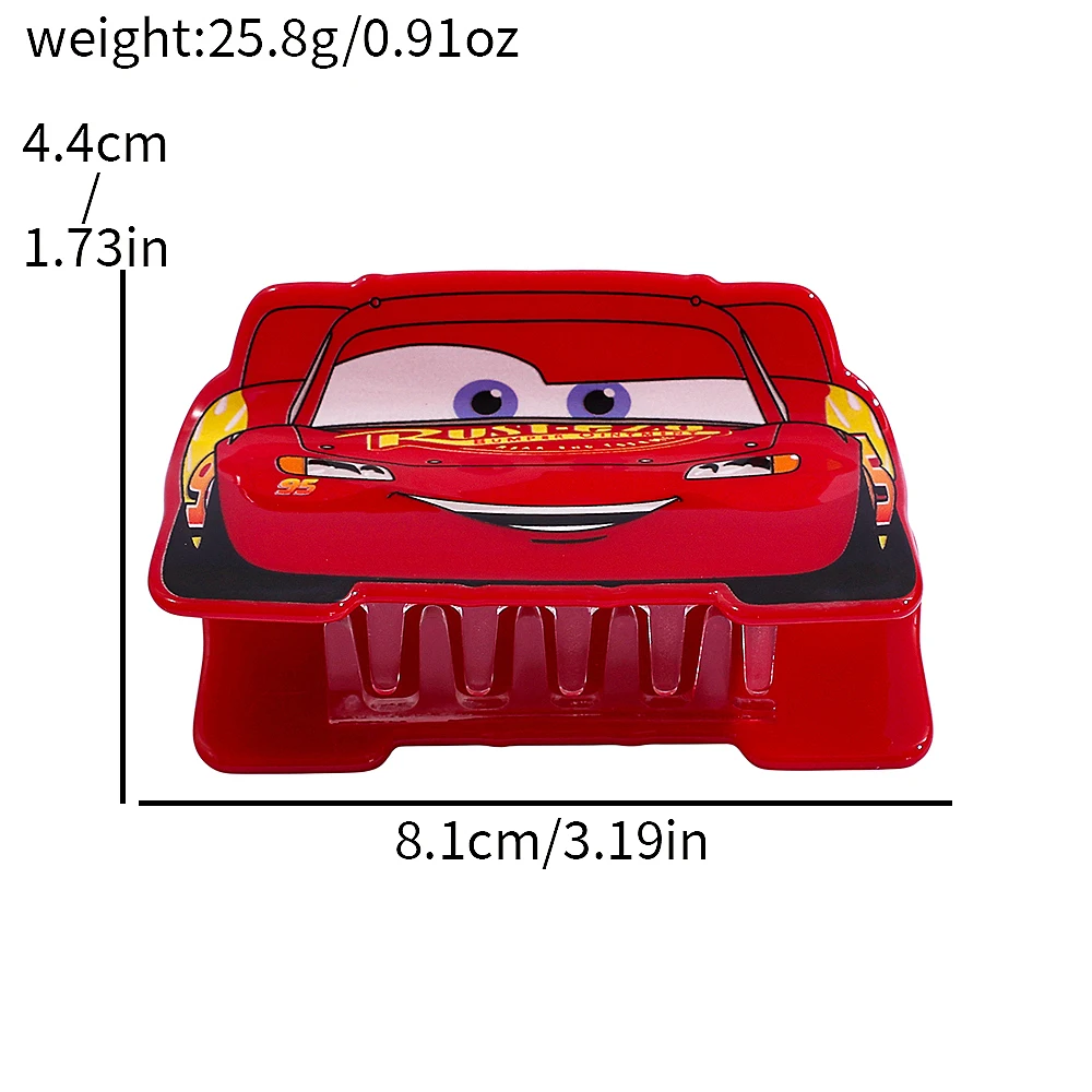 Disney carros série de filmes acessórios para o cabelo grampos de garra de cabelo prático uso diário decorações de cabelo apertos de cabelo para fixar o cabelo