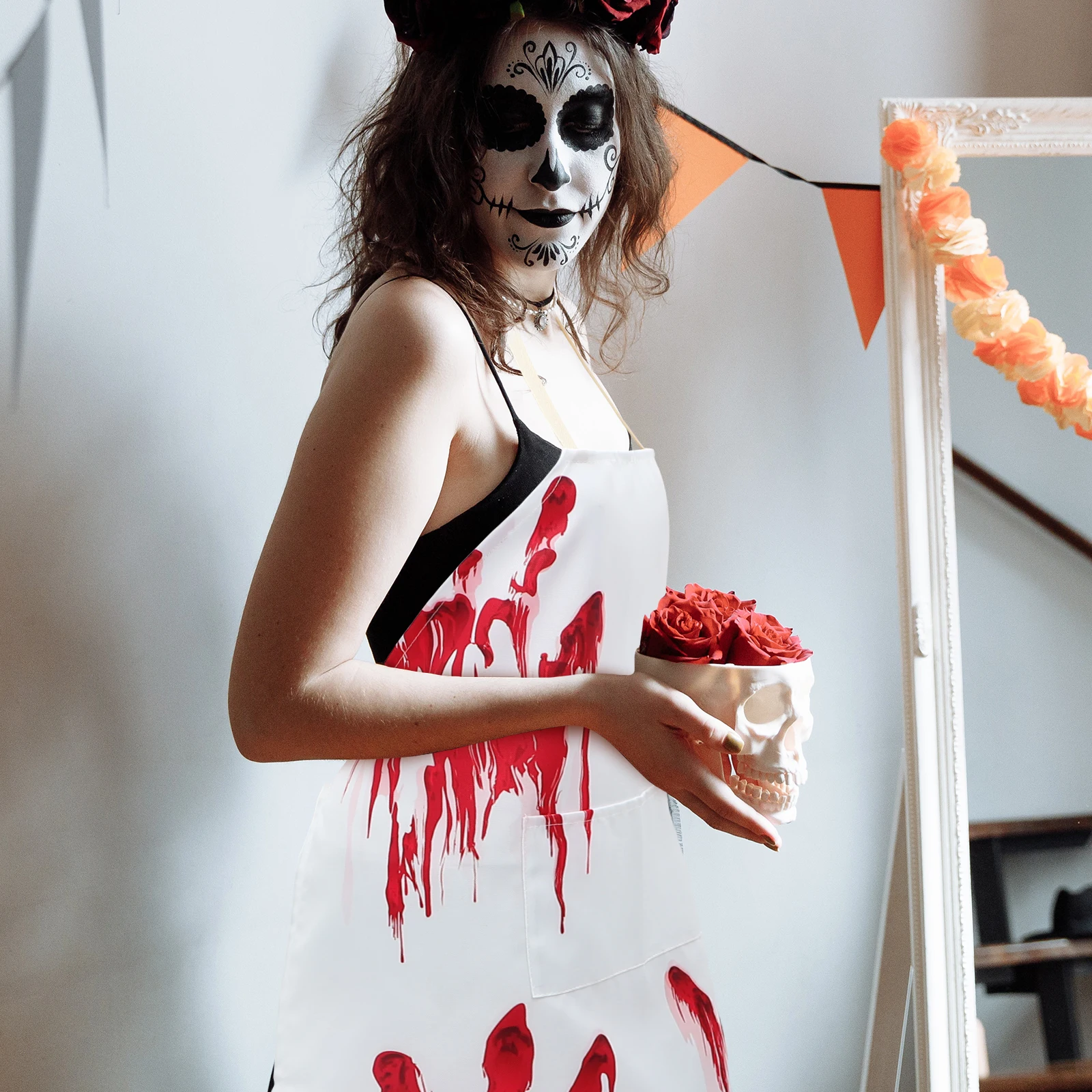 

Horror Apron Creepy Halloween Decorations Accessories Bloody Indoor Scary Costume
