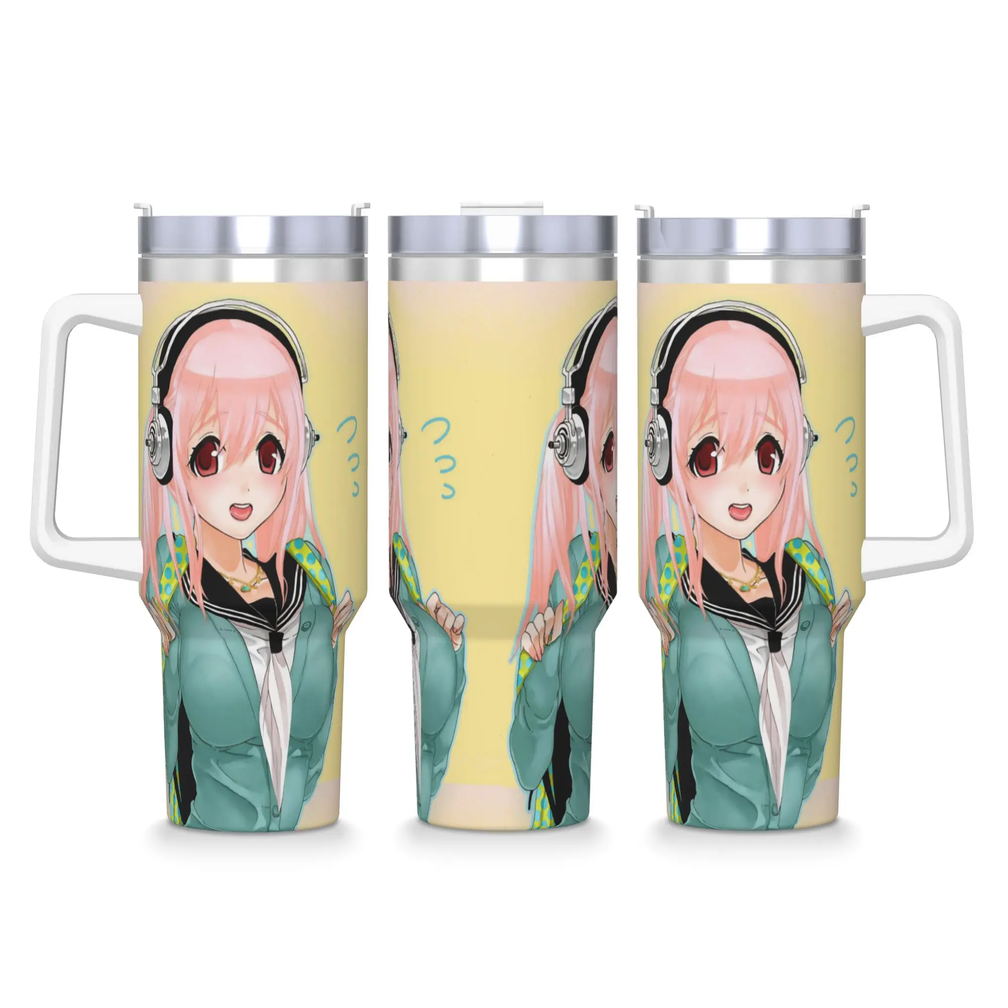 

Japanse Sonico Manga Stainless Steel Tumbler Car Mugs Large Capacity Thermal Cups Portable Cold and Hot Milk Tea Water Bottle