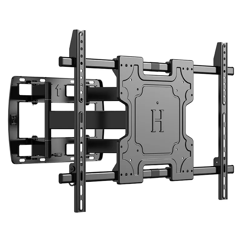 Ultra-thin large-screen TV bracket, telescopic hanger, folding rotating wall hanger, solid shaft bracket.
