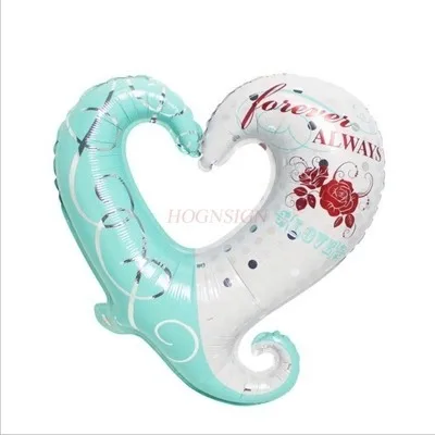 Wedding Decoration and Decoration of Wedding Room, Love shaped Balloon, Valentine's Day Proposal Hook, Aluminum Film Balloon