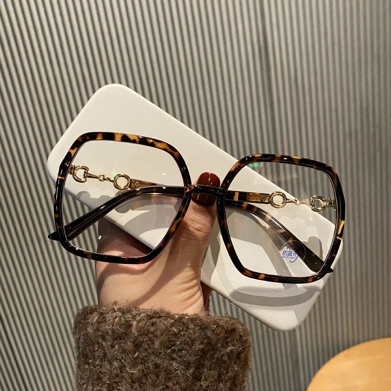 Fashion Oversized Square Eyeglasses Woman Men 2022 New Blue Light-blocking Male Female Eyewear Trendy Glasses for Reading 1PCS