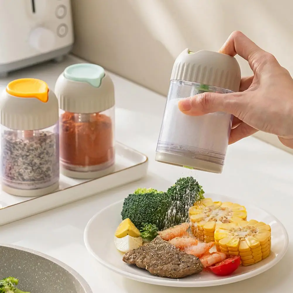 Seasoning Jar Press Seasoning Box Cumin Seasoning Bottle With Docking Hole Portion Control Spice Shaker Set Kitchen Accessories