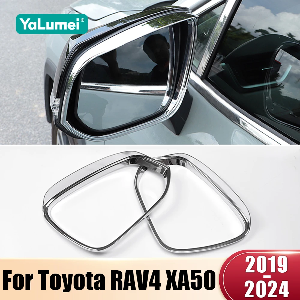 

Для Toyota RAV4 XA50 2019 2020 2021 2022 2023 2024 гибридное автомобильное зеркало заднего вида, непромокаемые чехлы для бровей, аксессуары для отделки