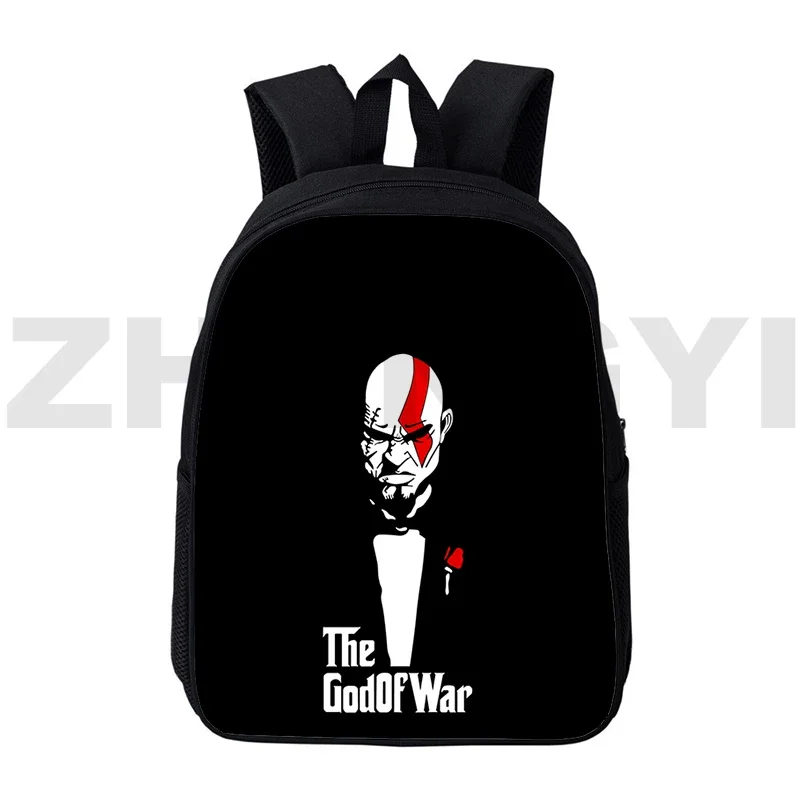 3D Print God of War Game Backpacks Kratos Cartoon School Backpack for College Students 12/16 Inch Laptop Travel Bag Mens Bookbag