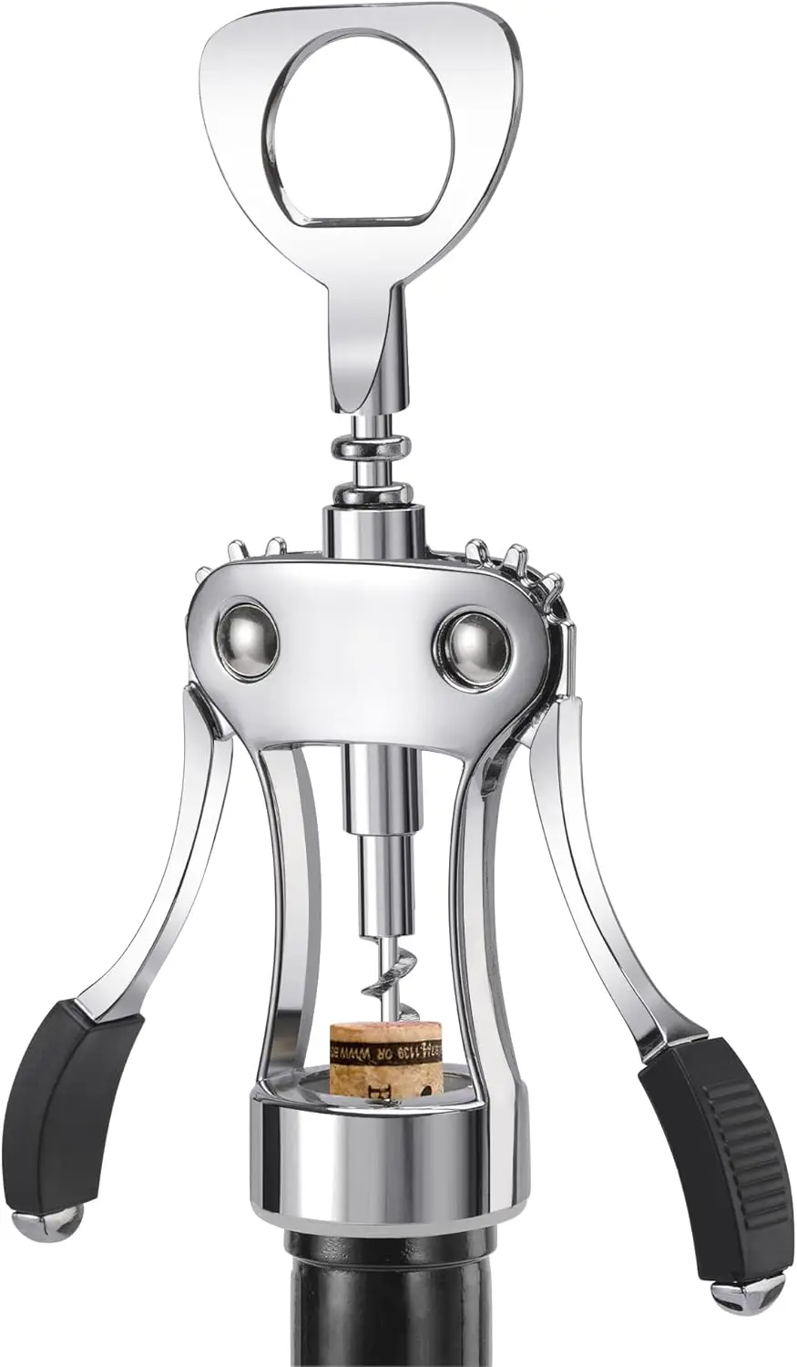 

Heavy-Duty Zinc Alloy Wing Corkscrew, Premium Beer Bottle Opener with Ergonomic Handle for Kitchen, Bar, Restaurant Use