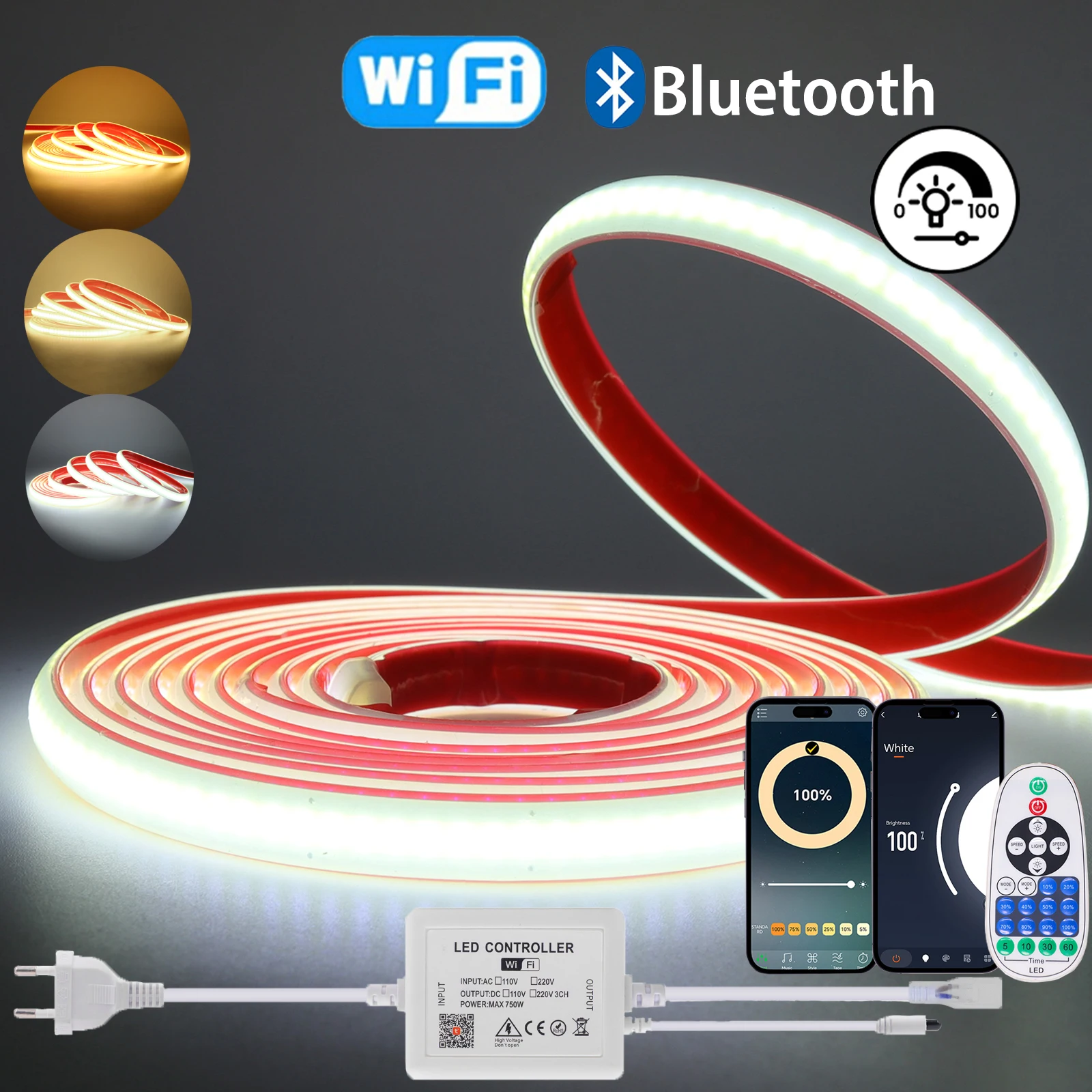 220V 288Leds/M Cob …