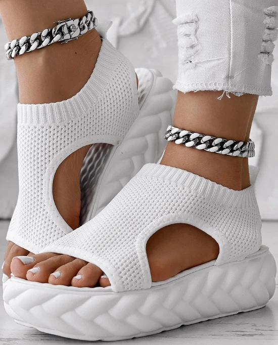 

Knitted Fried Dough Twists casual sneakers