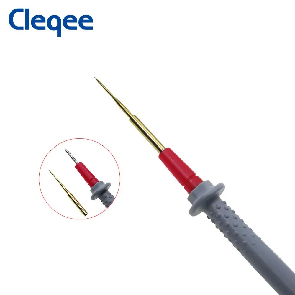 Cleqee P1505B 1000V/10A 150cm uniwersalna podwójna folia silikonowa z ostą igłą multimetr sonda przewód testowy do multimetru cyfrowego — zdjęcie produktu 4