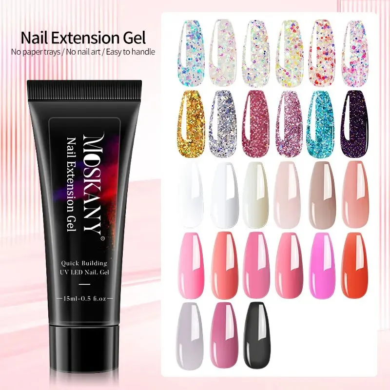 MOSKANY Quick Extension Gel Reflective Liner Gel Nail Polish LED Lamp Full Manicure Set Vernis Semi Permanent Nail Art Tool Kit