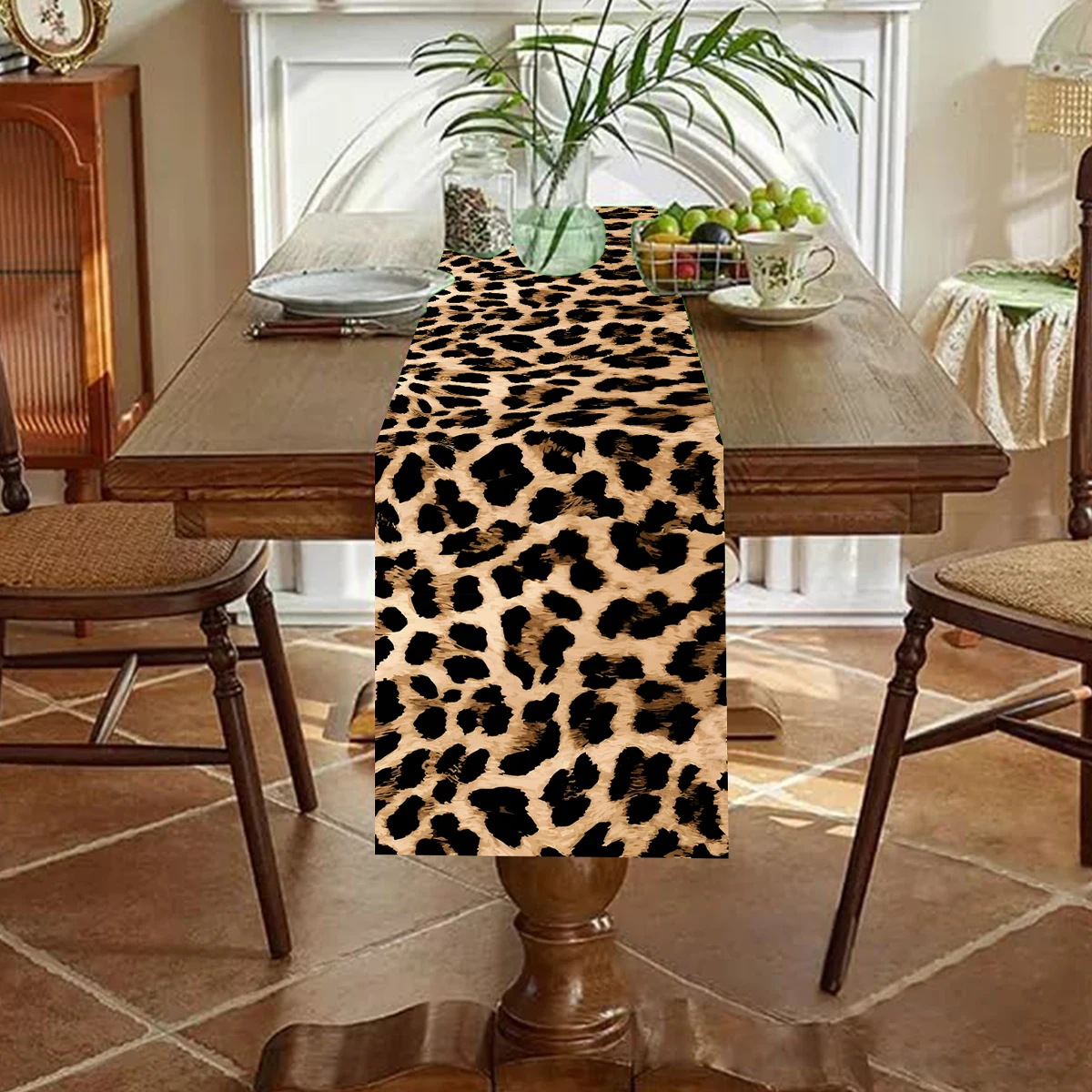 Animal Leopard Print Table Runner Cow Cheetah Table Cover Jungle Safari Wild One Birthday Party Supplies Kids 1st Party Decors