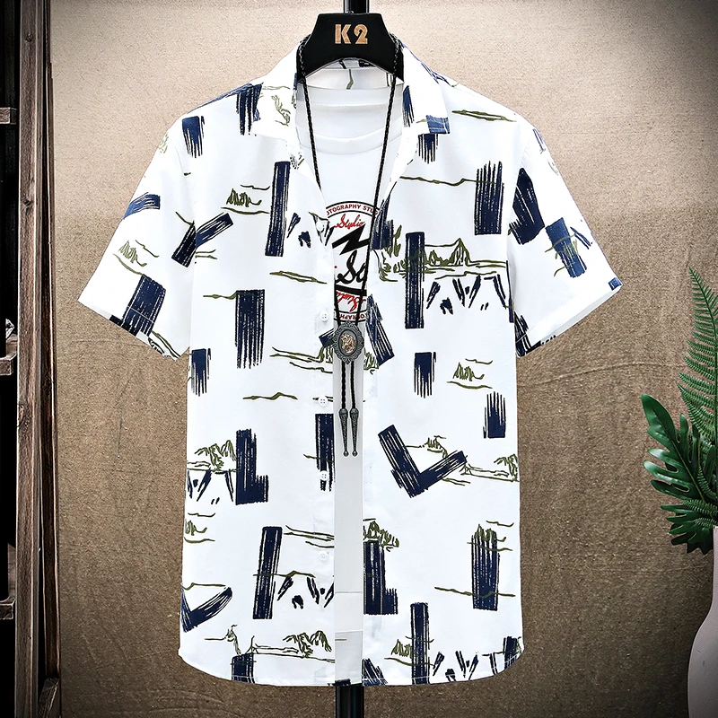 

Casual Short Sleeve Shirt Men's Streetwear Fashion Blouse Streetdress Hombre Male Clothing Spring Summer Camisa Men's Shirts New