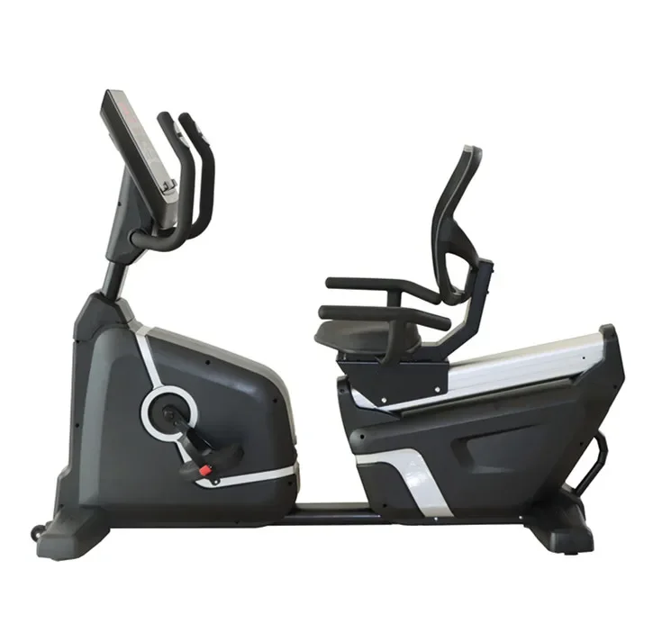 

S New Commercial Bodybuilding Cardio Exercise Spinning Bike Home Fitness Horizontal Magnetic Exercise Bike