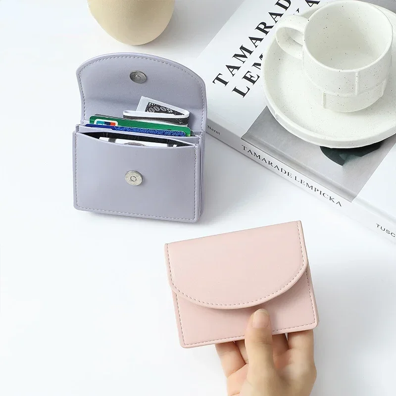 

Women Wallets PU Leather Female Purse Mini Hasp Solid Multi-Cards Holder Coin Short Wallets Slim Small Wallet Zipper Hasp