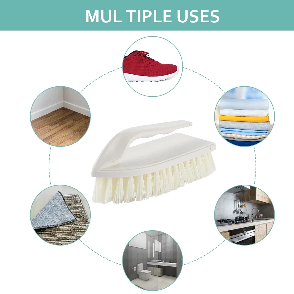 Scrubbing Brush Plastic Cleaning Scrubbing Brush With Handle Non Slip Scrubber Brush Stiff Bristle Clean Kitchen Bath Car Brush