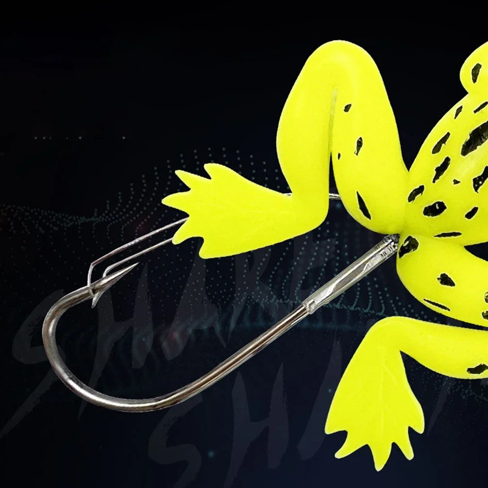 المطاط الضفدع لينة الطعم الصيد إغراء 1 قطعة 6.2 جرام 90 مللي متر 4 ألوان Wobblers ل باس بايك كرانكبيت صيد السمك