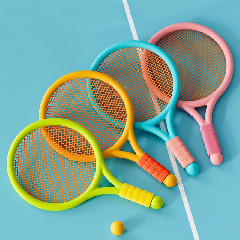 Kids Badminton Rackets Set Lightweight Children Tennis Badminton Toy Children Tennis Racquets With Balls For Family Game