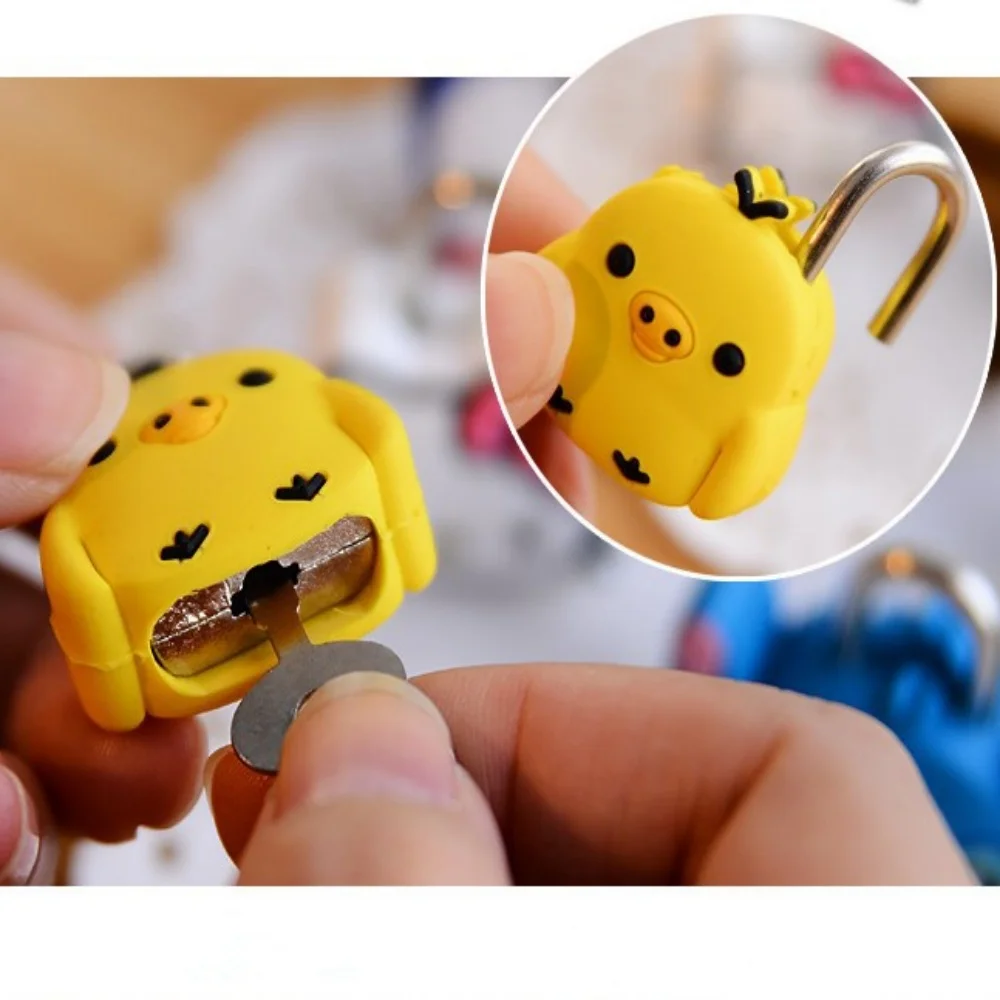 Bloqueio-cadeado gaveta-armário mochila mala bagagem de metal mini bonito bolsa dos desenhos animados para viajar ao ar livre mochila segurança