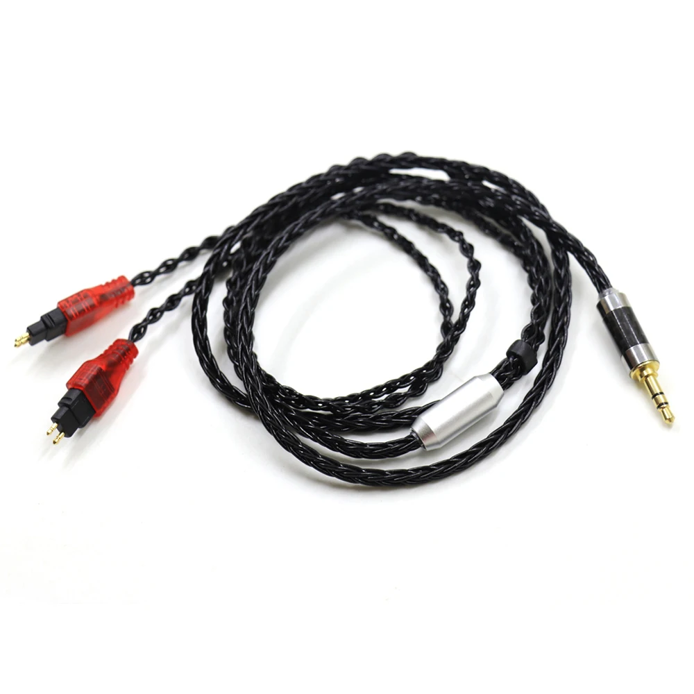 Cable de auriculares chapado en plata equilibrado de 8 núcleos para Sennheiser HD580 HD600 HD650 HDxxx HD660S HD58x HD6xx