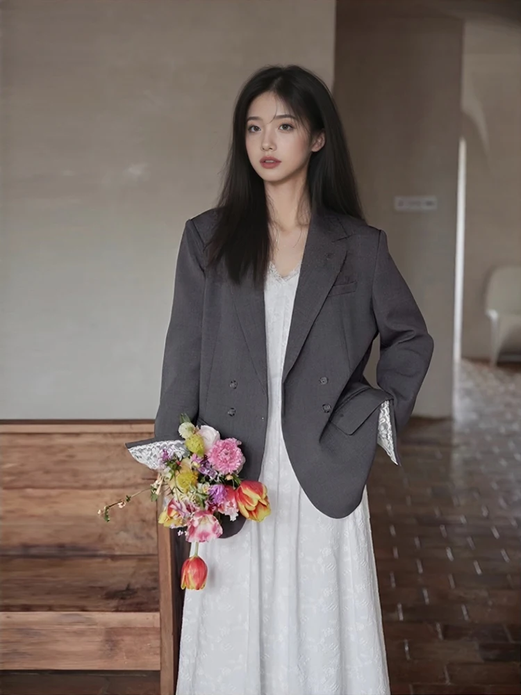

Blazer Oversize Women Women'S Summer Suit Trimmed Original Clearance Bohemian Feel Cute Paillettes Autumn Winter Unisex Sblazer