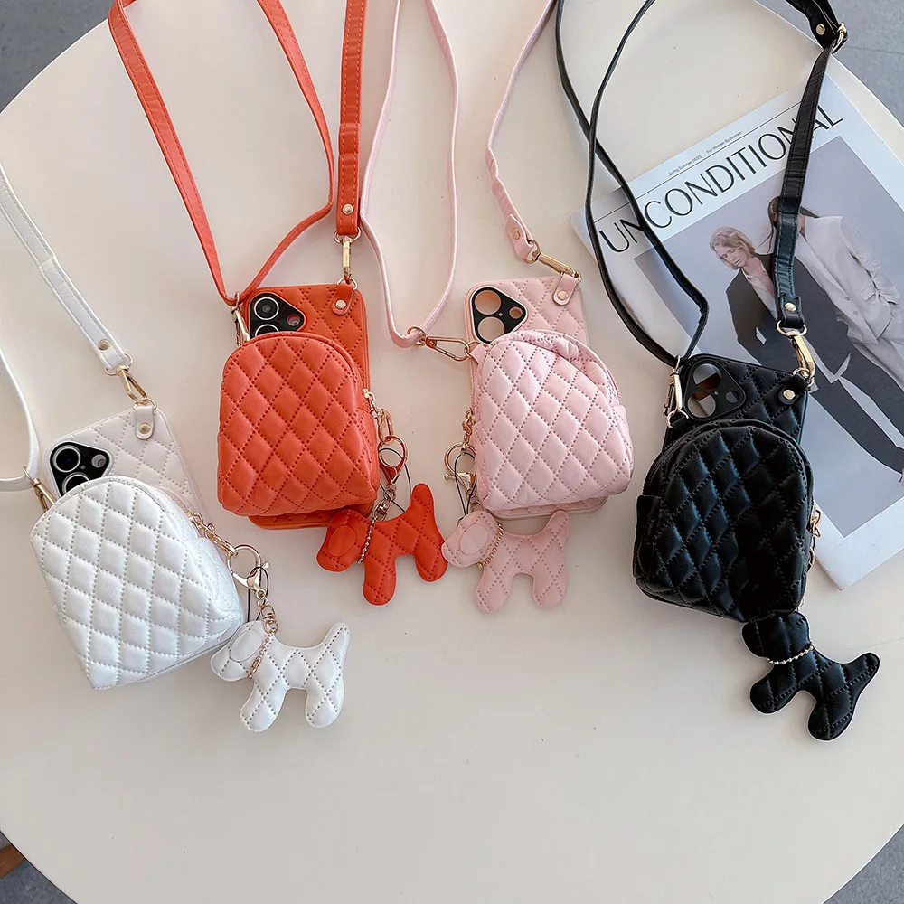 

Чехол для телефона с ремешком через плечо для iPhone 16, Pro Max 15, 14, 13, 12, 11, кошелек на молнии, держатель для карт, цепочка, чехол из искусственной кожи