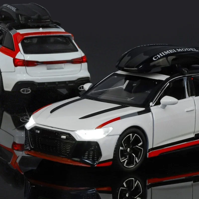 1:32 RS6 Quattro Station Wagon Legering Model Auto Geluid en Licht Trek kinderen Speelgoed Collectibles verjaardagscadeau