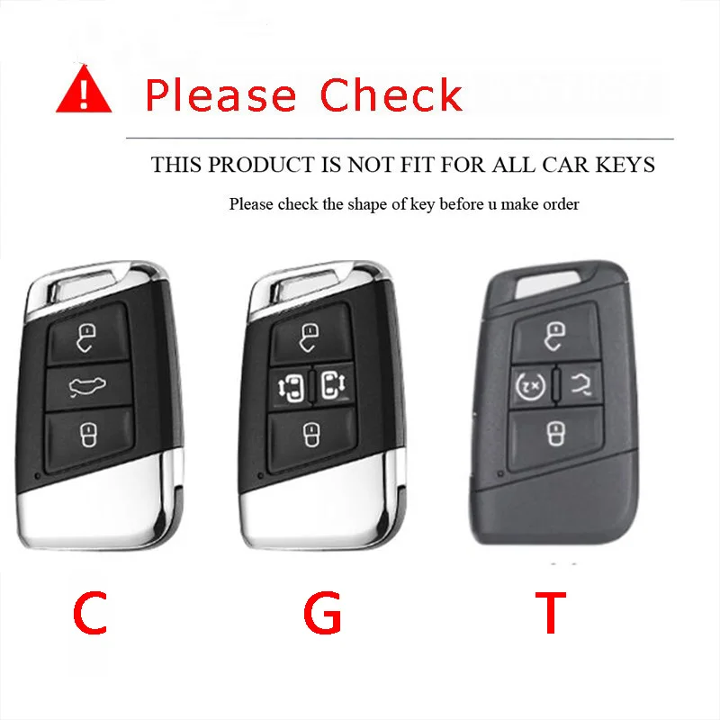 Zinc Alloy Car Smart Remote Key Shell Case Fob Cover For VW Volkseagen Passat B8 Magotan Auto Protector Keychain Accessories