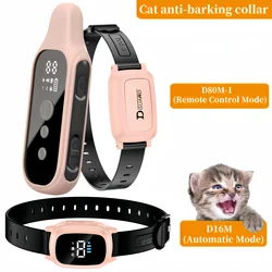 YHLC 800m 고양이 야옹 방지 칼라, 고양이를 위한 자동 충격 방지 진동 칼라, 고양이 트레이너는 야옹 중지 칼라를 설계했습니다.