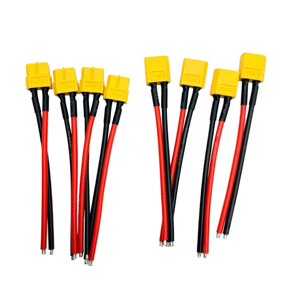 4pcs XT60 Battery Male Female Connector Plug 14AWG Silicone Wire Cable 10cm for RC Lipo Battery ESC FPV Drone