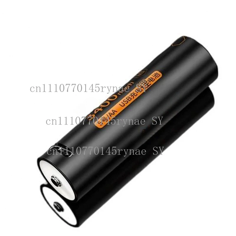 New 1.5V AA Rechargeable Li-ion Battery 3400mWh Type-C USB Charging 1500 Cycles with Free Storage Box