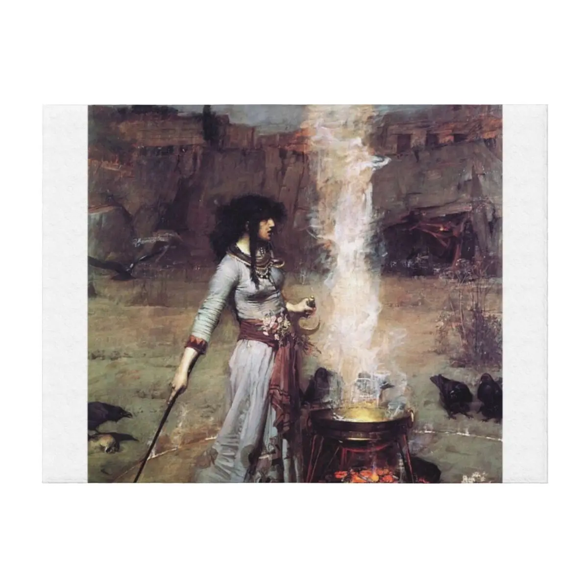 

THE MAGIC CIRCLE - JOHN WILLIAM WATERHOUSE Throw Blanket Soft Plush Plaid Bed covers anime Polar Blankets