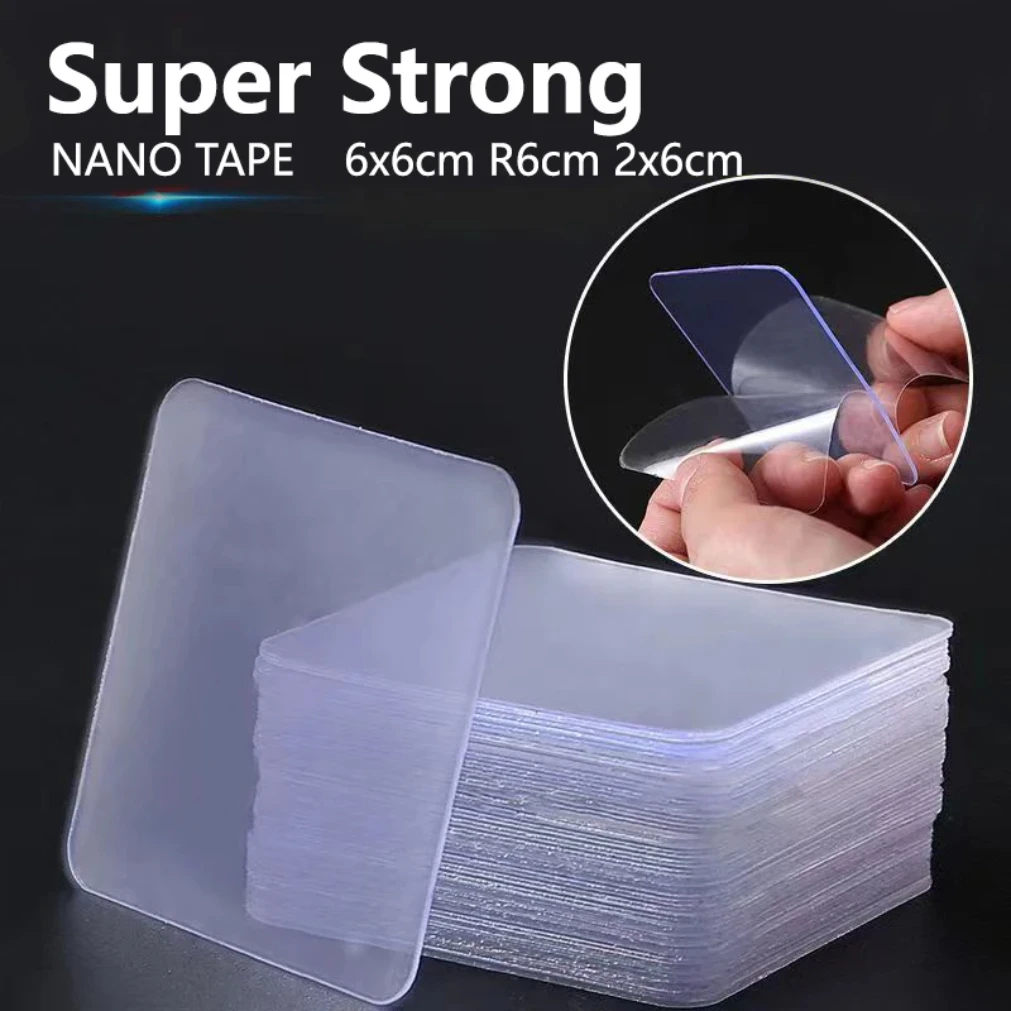 

Super Strong Double Sided Adhesive Nano Tape Transparent Wall Stickers Water Proof Household Products Adhesives No Traces 100pcs