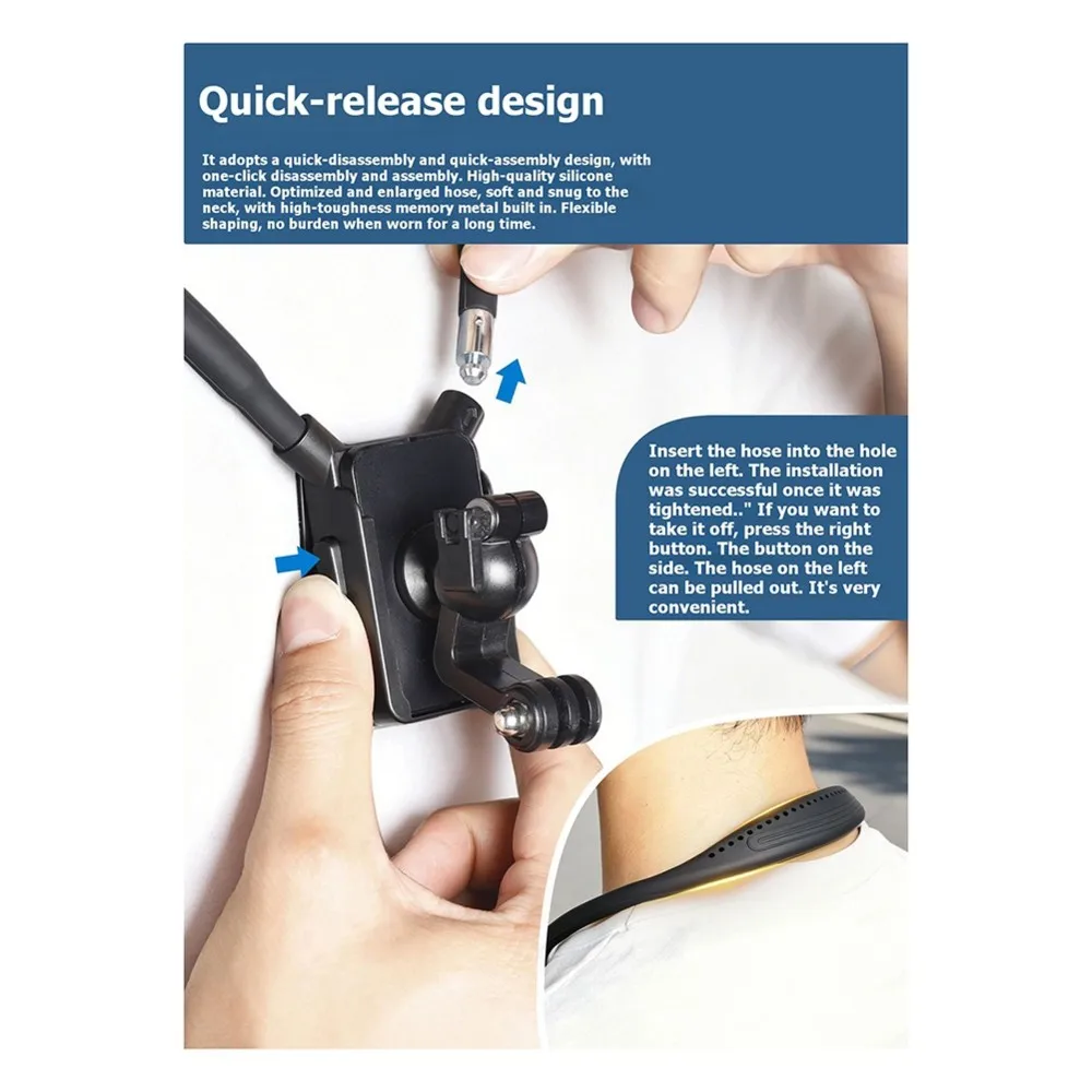 Neck Bracket Kit for Action 6/5/4/3 Quick Mount Bracket Protective Cage Accessory Kit for X5/
