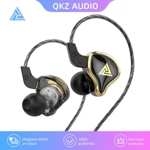 Auriculares originales QKZ AK6 ARES/DMX/AKX, auriculares internos de graves pesados HIFI con cable y micrófono, cancelación de ruido, juego deportivo y música