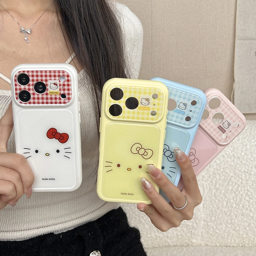Cute Cartoon Sanrio Hello Kittty Bow Candy Color Phone Case 