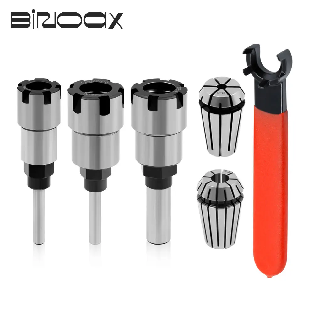 Binoax Router Bit Extension Rod Collet Engraving Machine Extension Milling Cutter for Wood 1/4(1/2) 8MM Shank