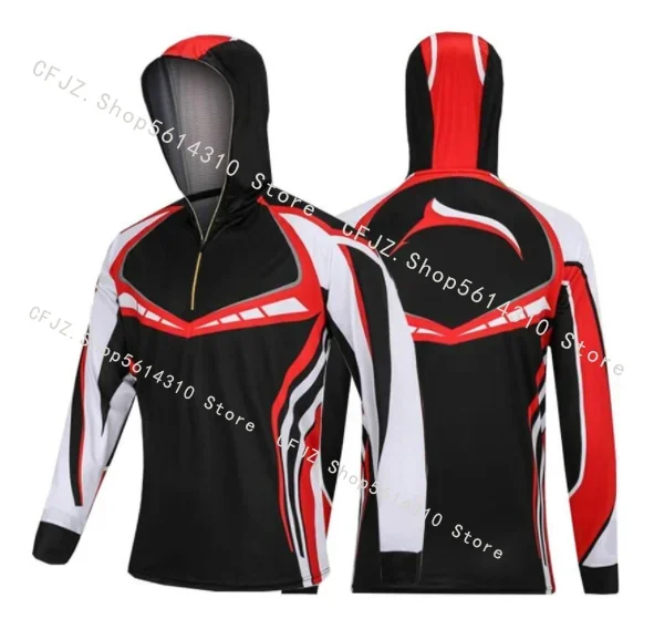 

2025 жилет для рыбалки Летняя мужская куртка с длинным рукавом с капюшоном для езды на велосипеде на открытом воздухе быстросохнущая дышащая рубашка электрический мотоцикл