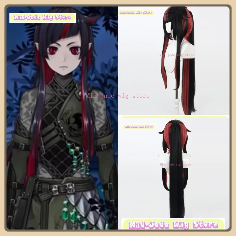 منتصف اليشم شعر مستعار مخزن الملتوية العجائب ليليا فانروج شعر مستعار تأثيري أنيمي لعبة لعب الأدوار الشعر الاصطناعية حفلة الهالوين