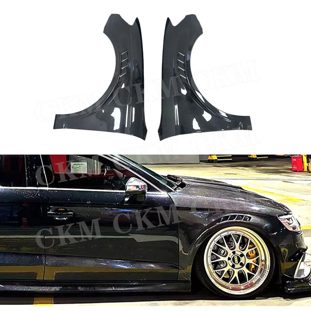 

Carbon Fiber Front Bumper Side Fender Trim Splitters Body Kits Accesorios For Audi A3 S3 2014-2020 FRP