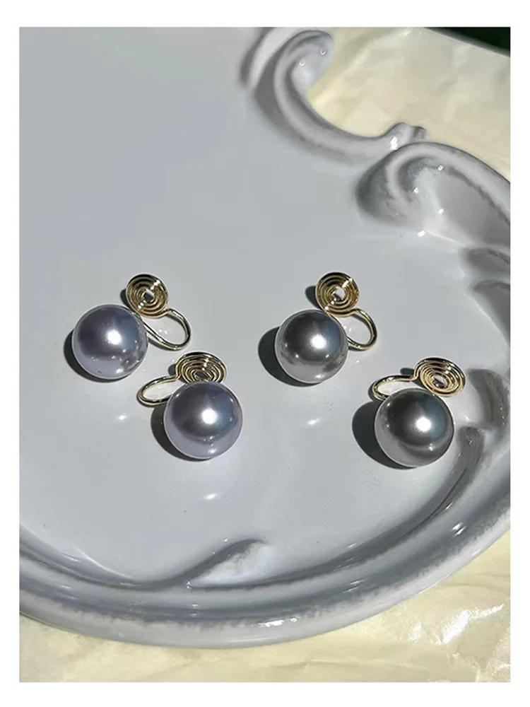 

ALA Rising|L Gray Pearl Elegant Women Earing High Quality Unique Design Women Fashion Accessaries Office Lady Earing