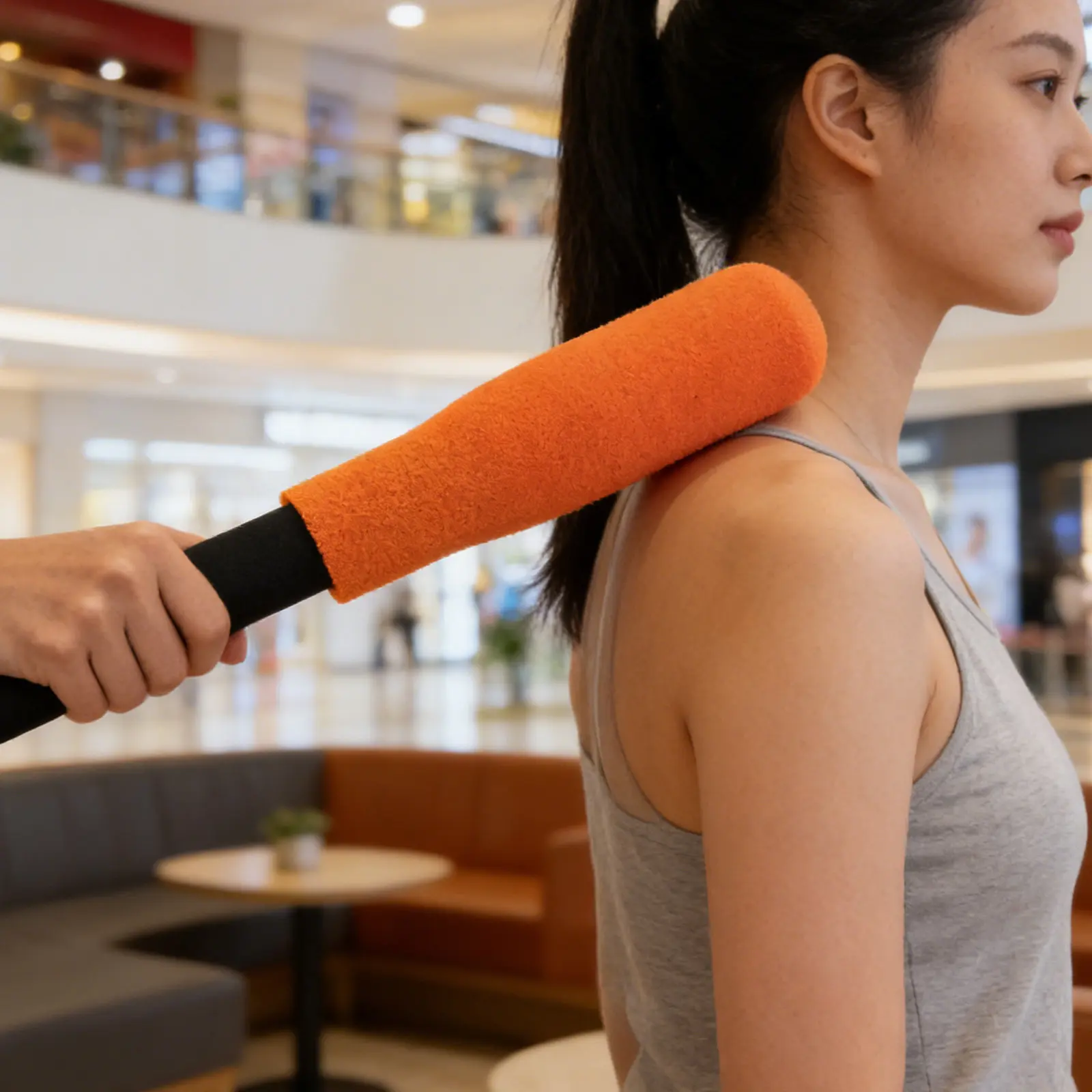 

Manual Back Massager Tool Long Handle Massage Hammer Stick for Neck Shoulder and Lower Back Portable Meridian Beat Body Muscle