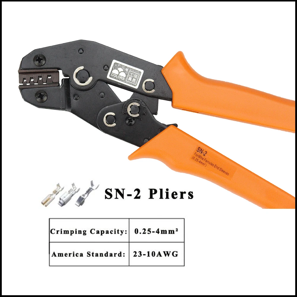 tool ratchet Mini european style crimping pliers SN-2 Non-insulated tabs and receptacles