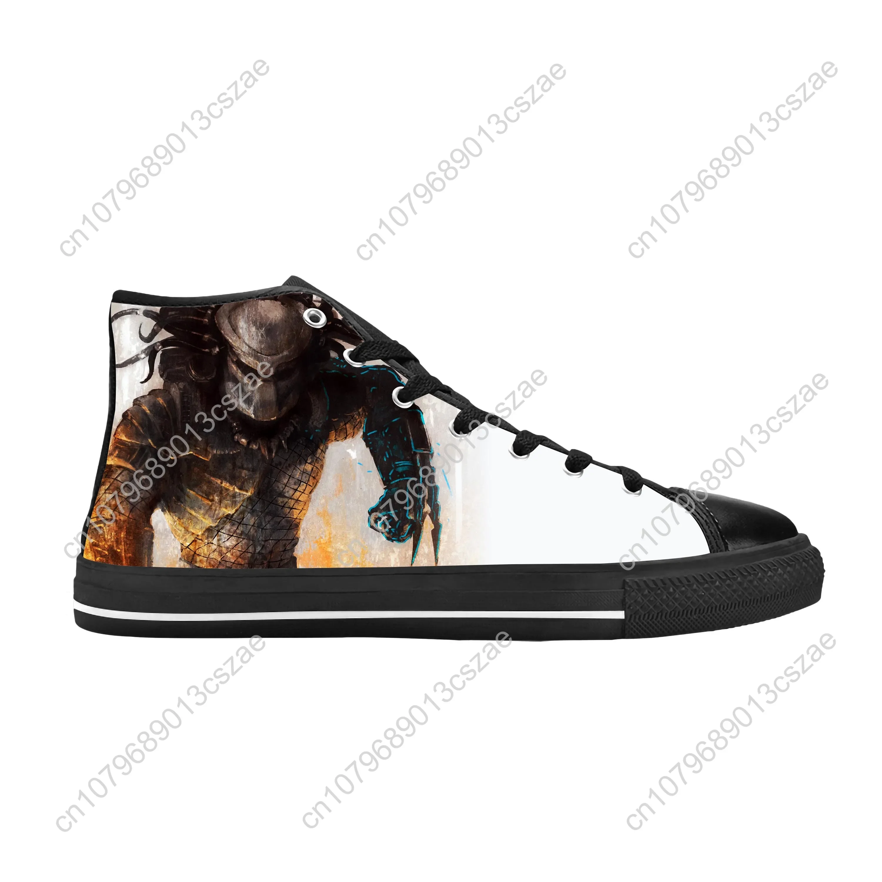 The Predator Alien Movie Horror Scary Predators Casual Cloth Shoes High Top Comfortable Breathable 3D Print Men Women Sneakers