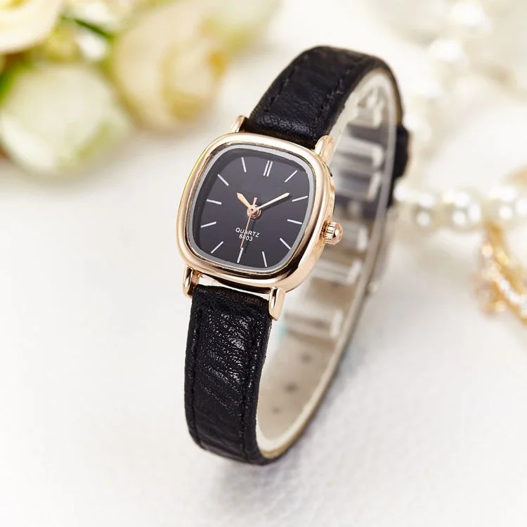 

Ready Stock Vintage Simple Square Thin Strap PU Leather Watches