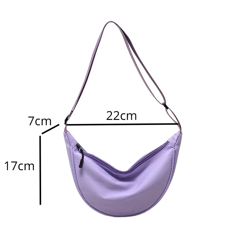 Solid Color Chest Bag For Women Large Capacity Travel Crossbody Half Moon Designed Belt Bag Ladies Daily Street Fanny Packs